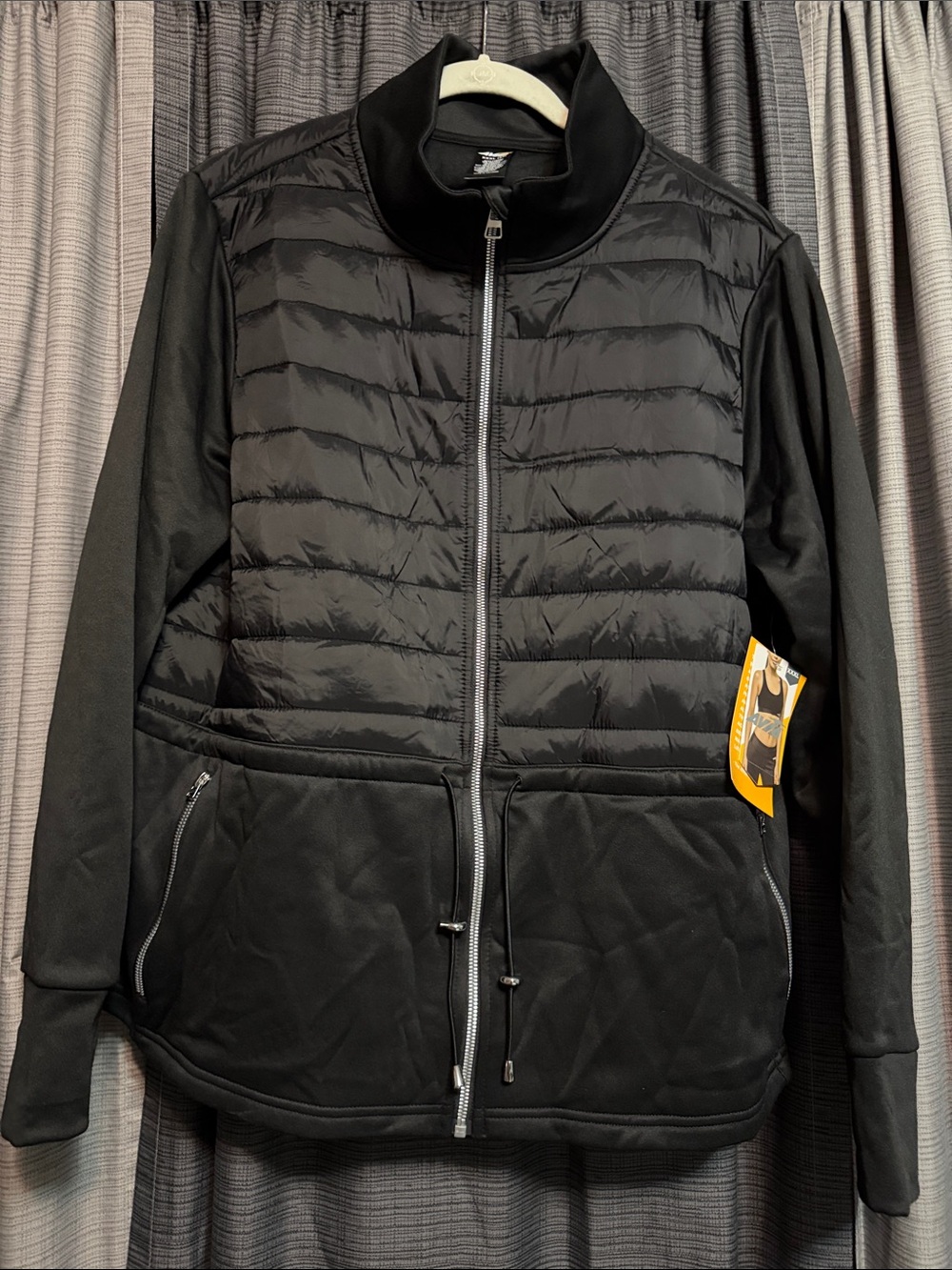 Women’s Avia Black Quilted Hybrid Jacket